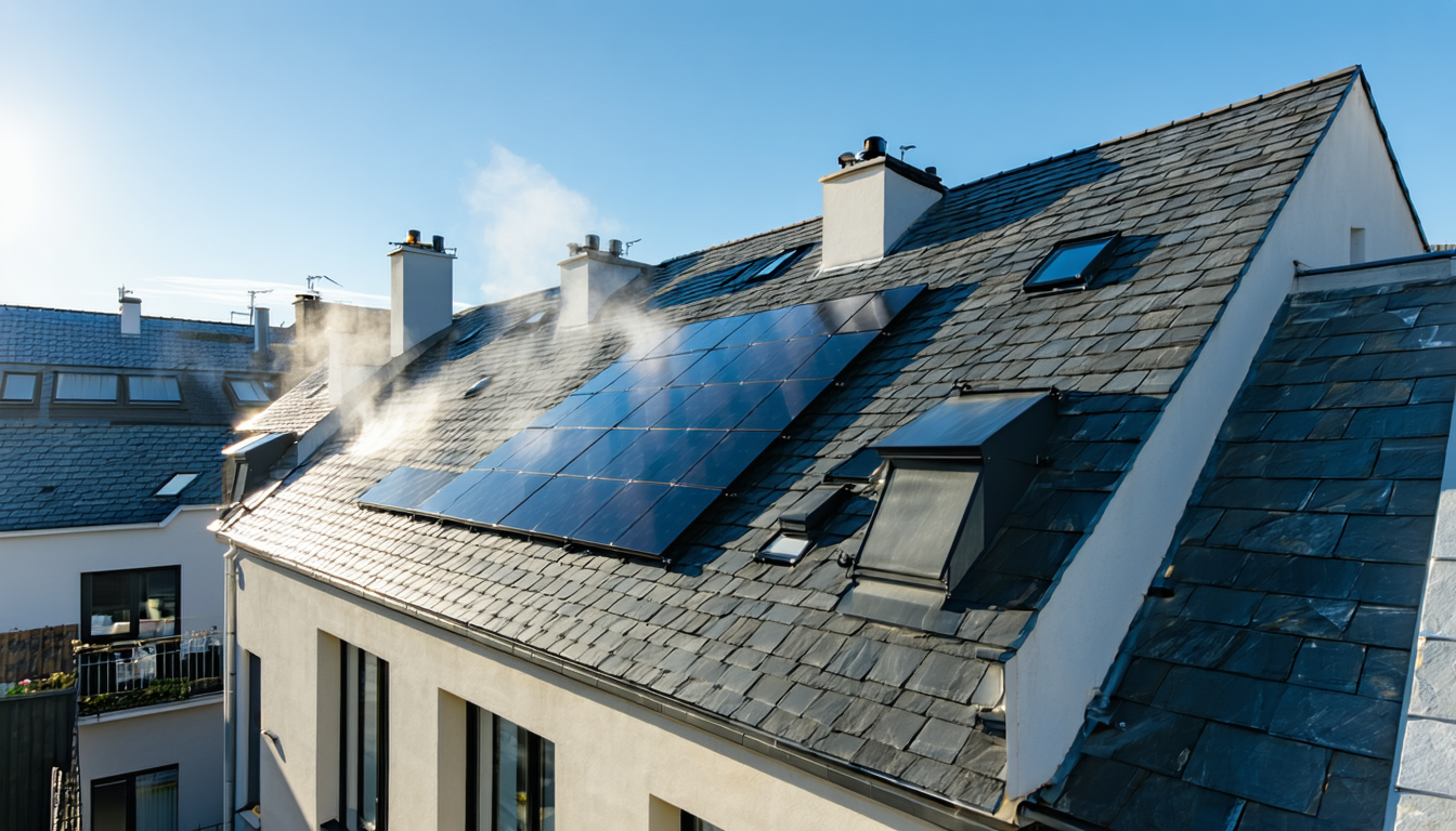 découvrez une innovation étonnante avec notre système de chauffage solaire révolutionnaire qui exploite la chaleur des toits en ardoise. transformez l'énergie solaire en chaleur pour votre maison, tout en réduisant vos factures d'énergie et en respectant l'environnement. adoptez cette solution durable et innovante pour un confort optimal !