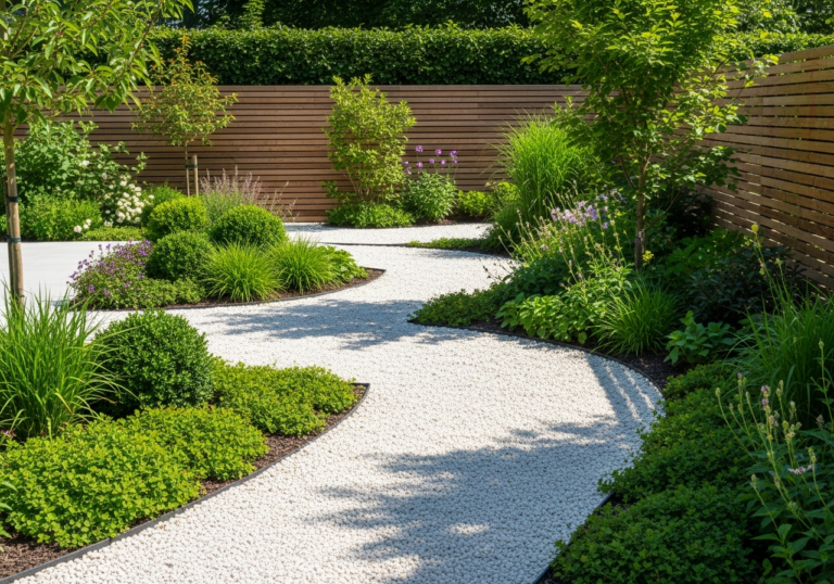 Aménagement paysager : le gravier blanc, un choix stratégique pour sublimer les extérieurs