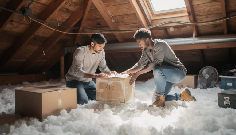 découvrez si le stockage de cartons dans les combles affecte l'efficacité de l'isolation soufflée et comment préserver une bonne isolation thermique.