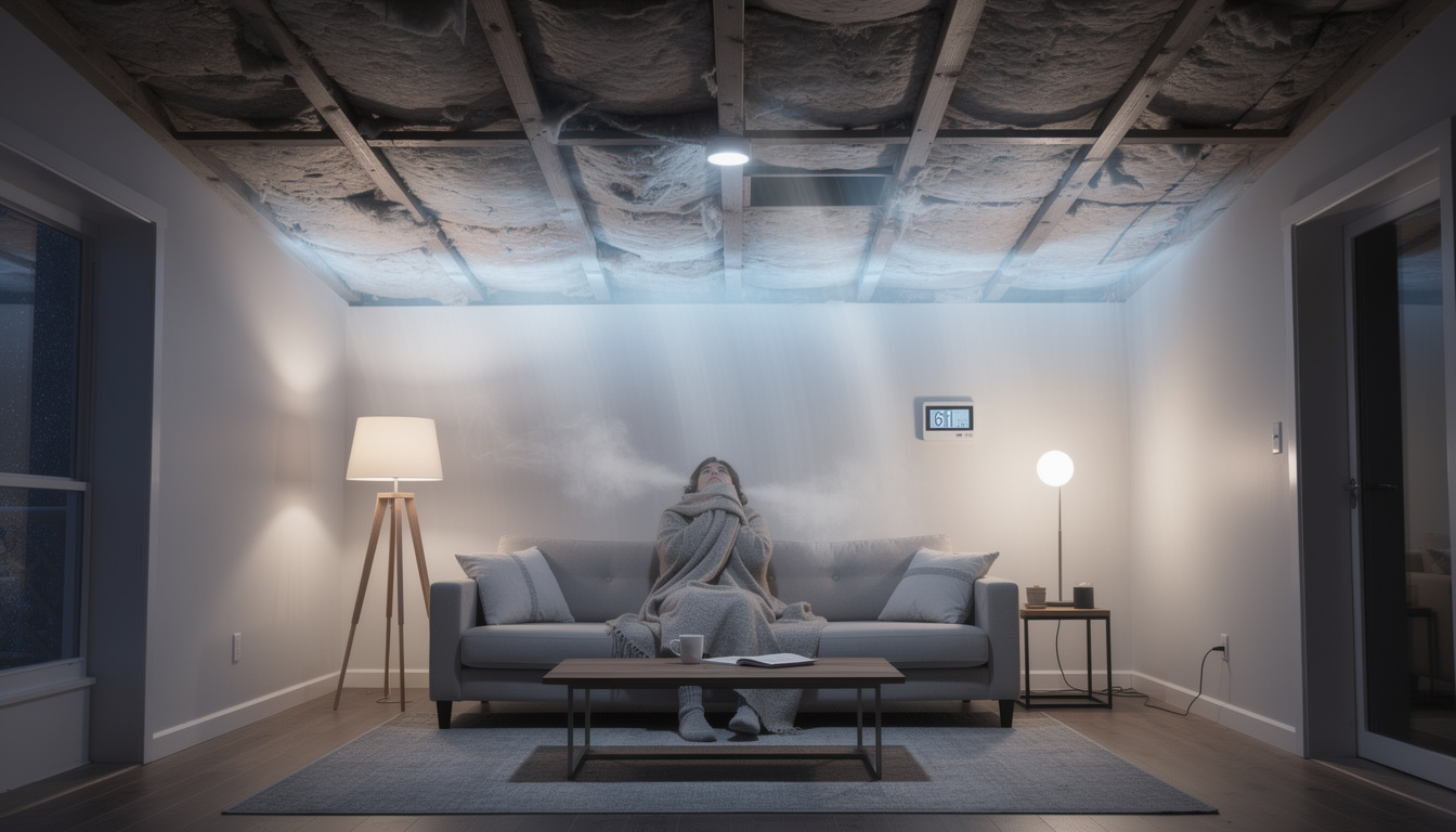 découvrez comment un plancher de combles mal isolé peut refroidir votre salon et les solutions pour améliorer l'isolation thermique de votre maison.