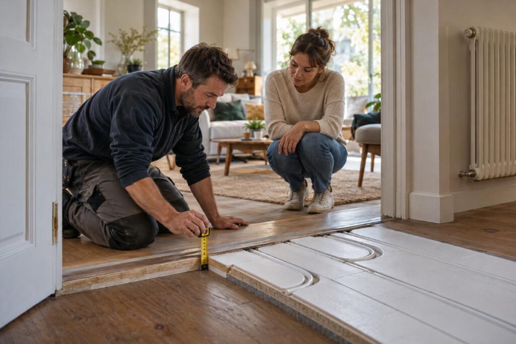Mesure d’un plancher chauffant bas